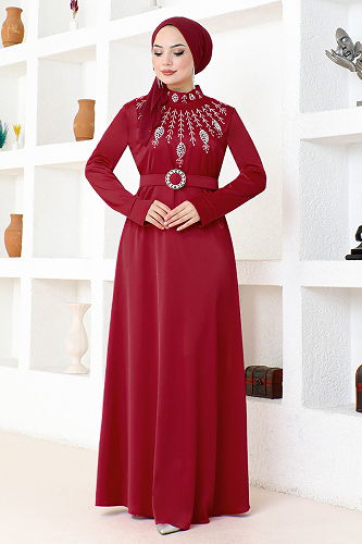 moda selvim أبييSHD5376-M أحمر - Thumbnail