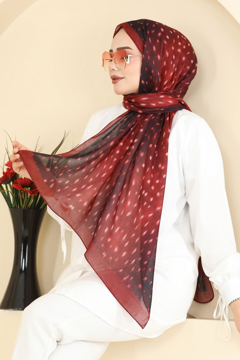 Benekli Soft Şal Serisi 131ART1138 Bordo