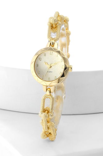 C.L.S.K. - Bileklik Görünümlü Kol Saati 81CLSK1184 Gold