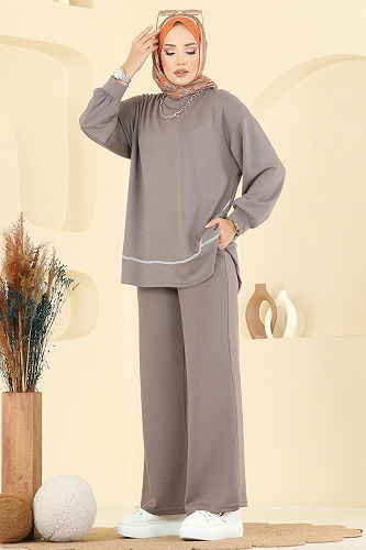 moda selvim Bisiklet Yaka Modal Takım 4527NFC1010 Vizyon - Thumbnail