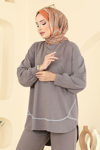 moda selvim Bisiklet Yaka Modal Takım 4527NFC1010 Vizyon - Thumbnail