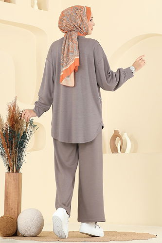 moda selvim Bisiklet Yaka Modal Takım 4527NFC1010 Vizyon - Thumbnail