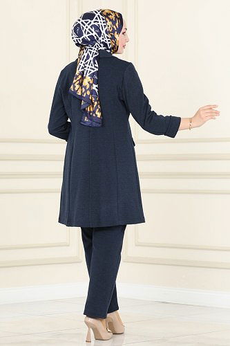 moda selvim Blazer Ceketli Kışlık Takım 2657SL432 Laci - Thumbnail