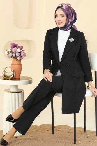 A.S.M. - Blazer Ceketli Kışlık Takım ASM2657 Siyah