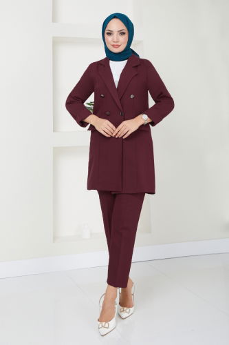 MRV M.P. - Blazer Ceketli Takım 3803MP930-M Bordo