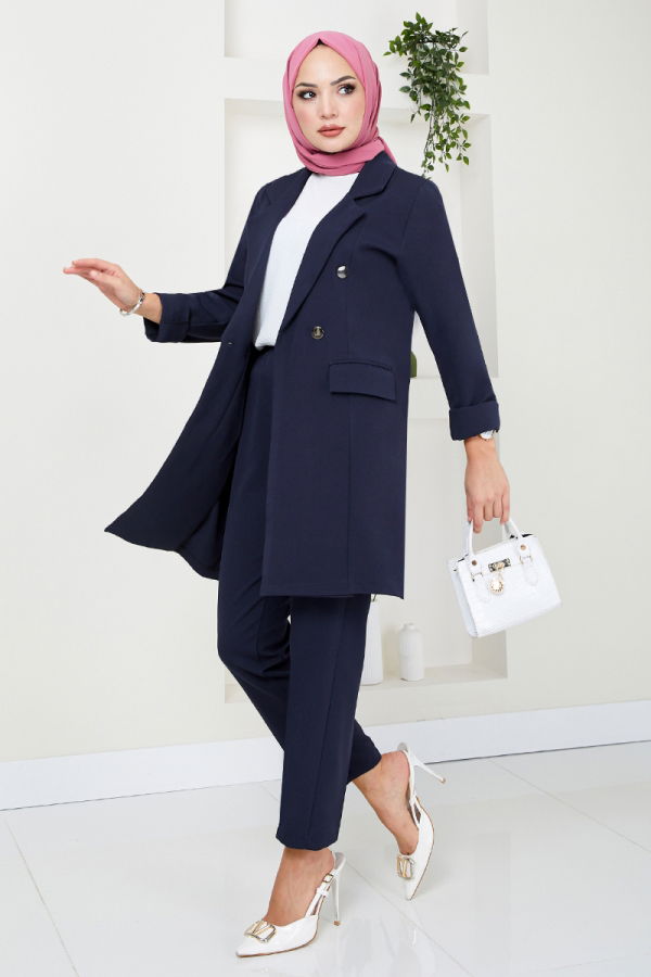 Modaselvim SON FIRSAT Blazer Ceketli Takım 3803MP930-M Laci