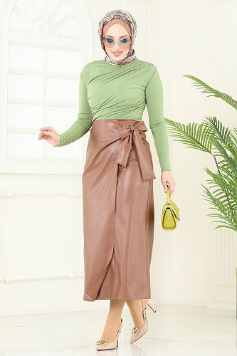 moda selvim Blouse 4725AYD574 Almond Green - Thumbnail