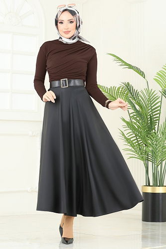 moda selvim بلوز بني 4725AYD574 - Thumbnail