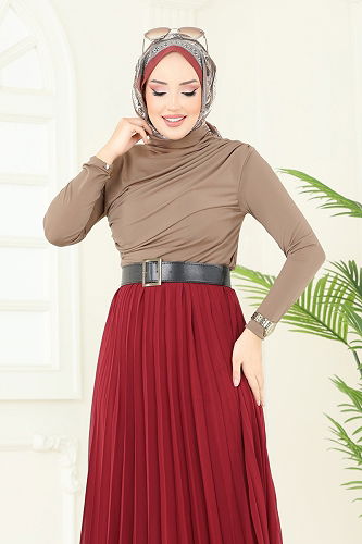 moda selvim Blouse 4725AYD574 Dark Vision - Thumbnail