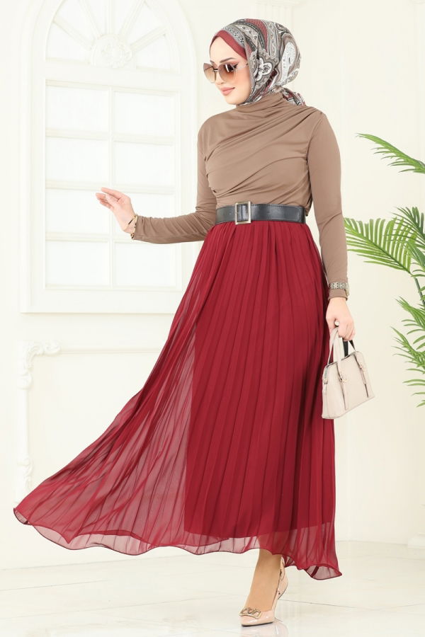 Modaselvim البلوزات والقمصان بلوز بيج غامق 4725AYD574