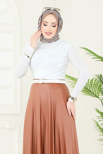 moda selvim بلوز سكري 4725AYD574 - Thumbnail