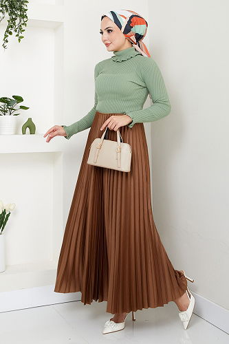 moda selvim بلوز أخضر باهت 7002KLN1035-M - Thumbnail