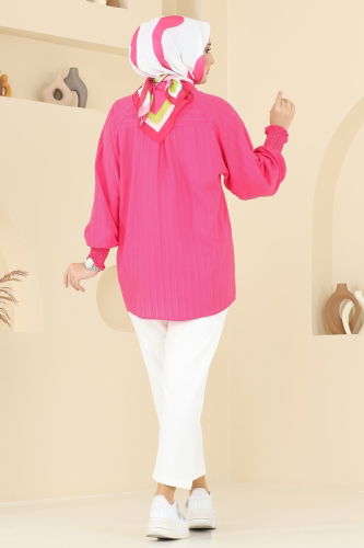 moda selvim Blouses and Shirts 010MR1078 Fuchsia - Thumbnail