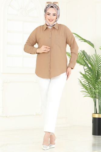 moda selvim Blouses and Shirts 0710OZT1013 Vision - Thumbnail