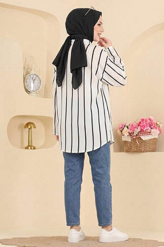 moda selvim البلوز والقمصان سكري 182NZRK1200 - Thumbnail