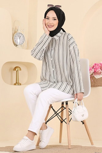 moda selvim Blouses and Shirts 185NZRK1200 Black - Thumbnail