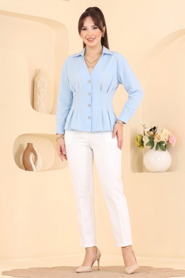 Modaselvim Blouses and Shirts Blouses and Shirts 2810AYD574 Blue
