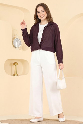 moda selvim البلوز والقمصان توتي 2812AYD574 - Thumbnail
