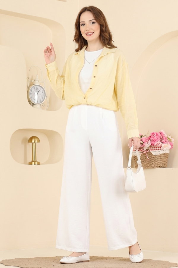 Modaselvim EVERYDAY STYLE Blouses and Shirts 2812AYD574 Yellow