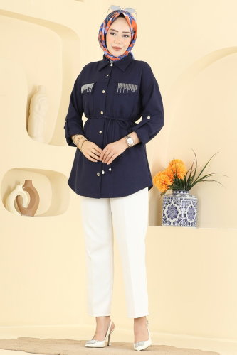S.L.K. - Blouses and Shirts 2929SLK540 Navy Blue
