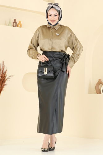 moda selvim Blouses and Shirts 5296NFC1010 Dark Vision - Thumbnail