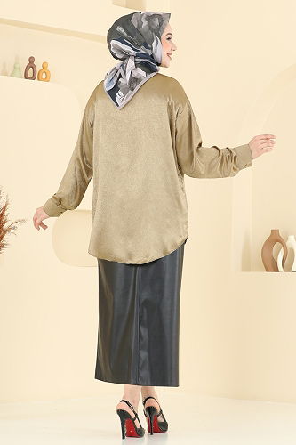 moda selvim Blouses and Shirts 5296NFC1010 Dark Vision - Thumbnail