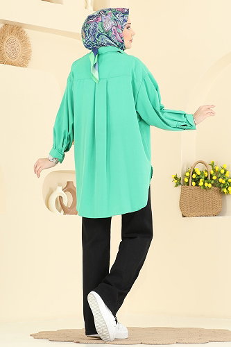 moda selvim Bol Paça Kot Pantolon 3326LD1070 Siyah - Thumbnail