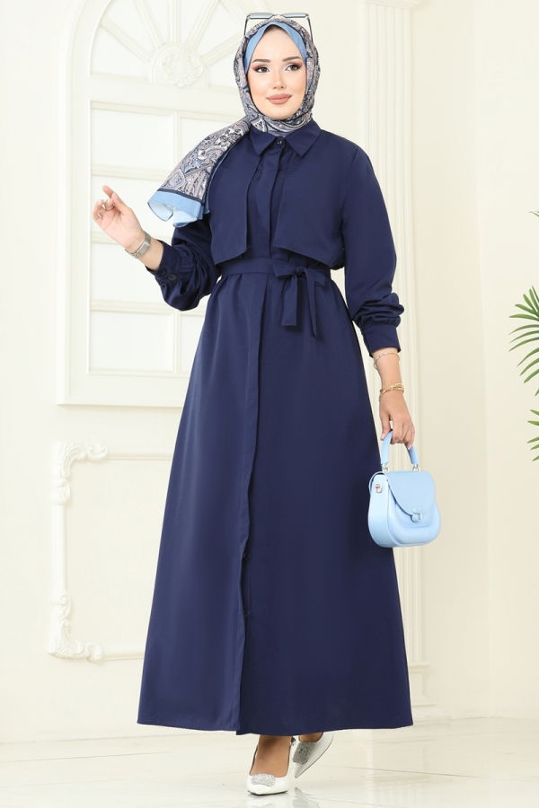 Modaselvim Elbise Bolero Detay Elbise Ferace 7010UZ662 Laci