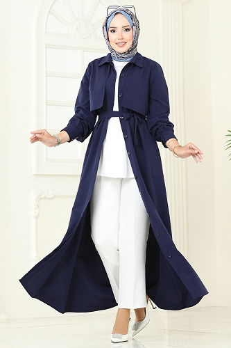 moda selvim Bolero Detay Elbise Ferace 7010UZ662 Laci - Thumbnail