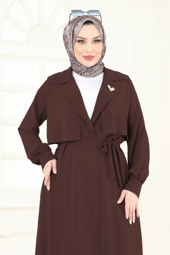 T.R.T. - Bolero Detaylı Aerobin Takım 8006TRT545 Kahve