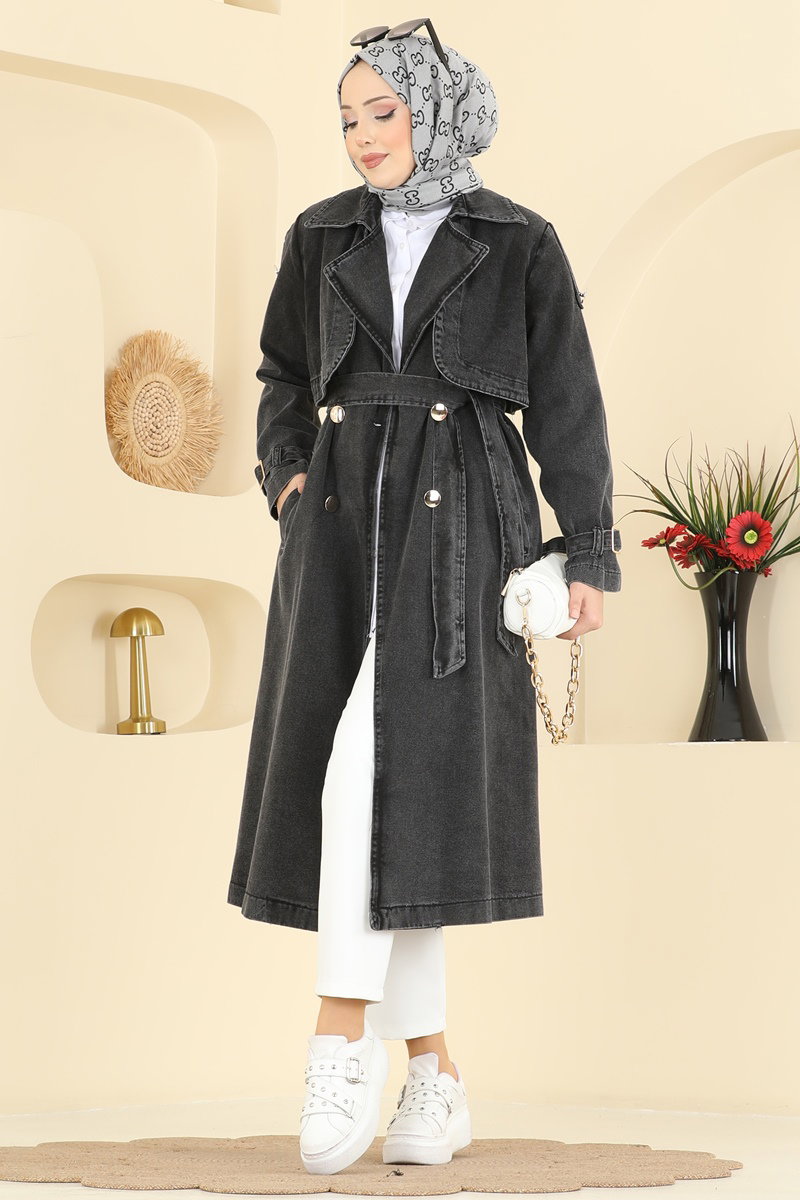 Bolero Detaylı Kot Kap 2055FMZ1159 Siyah