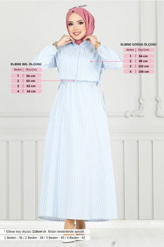 MRV Z.N.K. - Bolero Görünümlü Elbise 4735ZNK903-M Bebe Mavisi