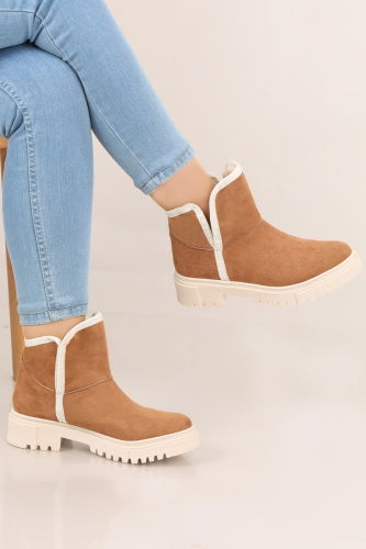 moda selvim Boots 7008POS830 Tan - Thumbnail