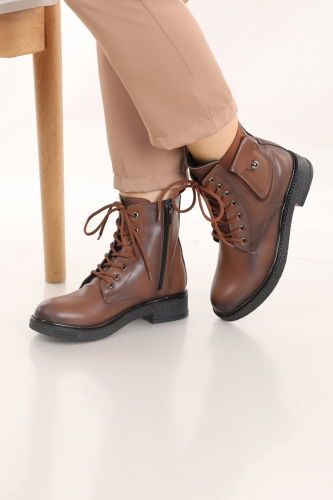 moda selvim Boots 7048POS830 Tan - Thumbnail