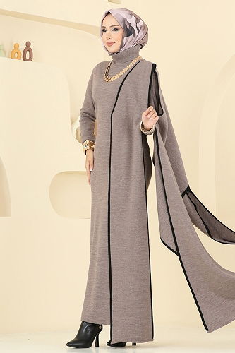 moda selvim Broş Aksesuarlı İkili Takım 12609KL398 Koyu Vizyon - Thumbnail