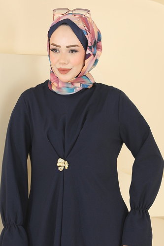 moda selvim Broş Detaylı 2 li Kombin 2931SL432 Laci - Thumbnail