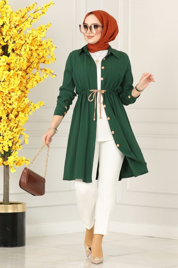 Modaselvim BIG SEASON DISCOUNT TUNIC 2063PM271 Emerald