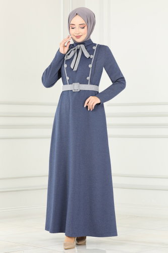 MRV M.S.L. - الفستانMSL187-M إنديغو