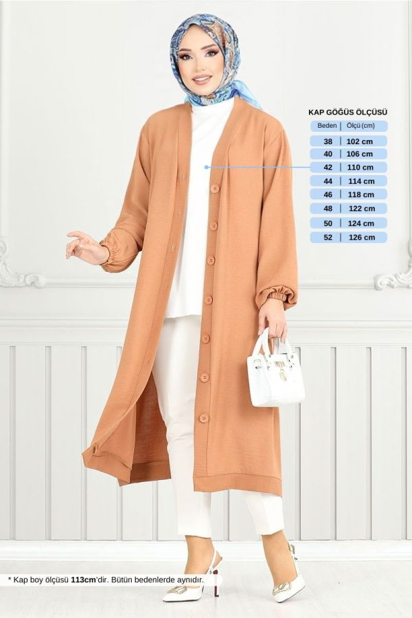 Modaselvim Cardigan/Vest Cardigan 001MR1077-M Latte