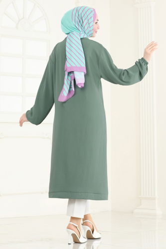 moda selvim Cardigan 001MR1078 Almond Green - Thumbnail