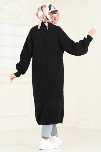 moda selvim Cardigan 100KLB1050 Black - Thumbnail