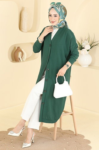 moda selvim سترة خفيفة زيتي 2001ARL1089 - Thumbnail