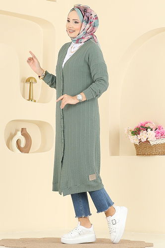 moda selvim Cardigan 200BO429 Mint - Thumbnail