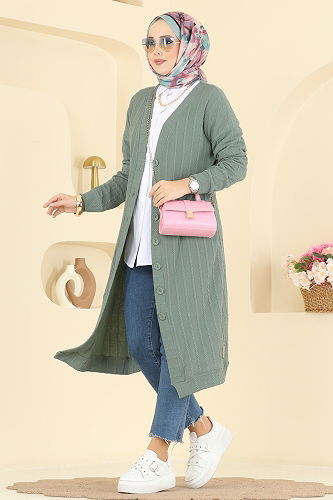 moda selvim Cardigan 200BO429 Mint - Thumbnail