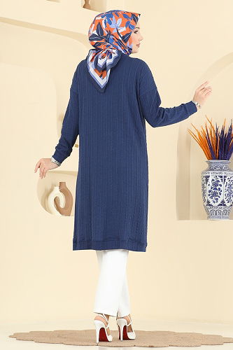 moda selvim Cardigan 200BO429 Navy Blue - Thumbnail