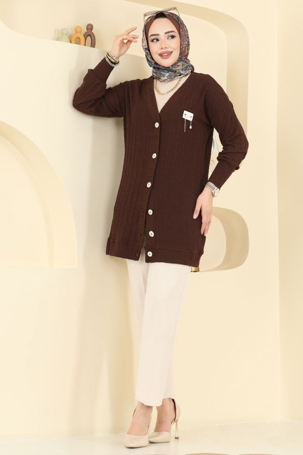 Modaselvim Cardigan/Vest Cardigan 204BO429 Brown