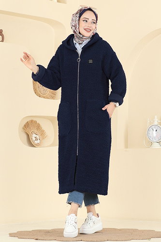 moda selvim Cardigan 2147LYD1165 Navy Blue - Thumbnail