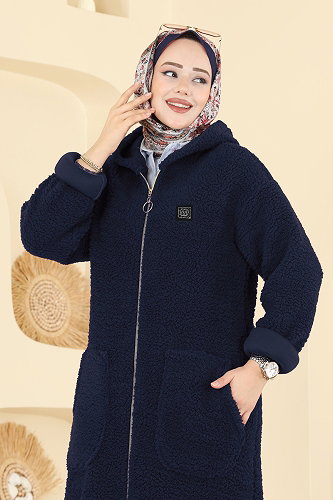 moda selvim Cardigan 2147LYD1165 Navy Blue - Thumbnail
