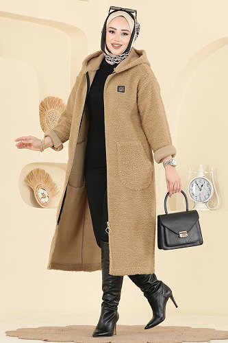 moda selvim سترة خفيفة بيج 2147LYD1165 - Thumbnail