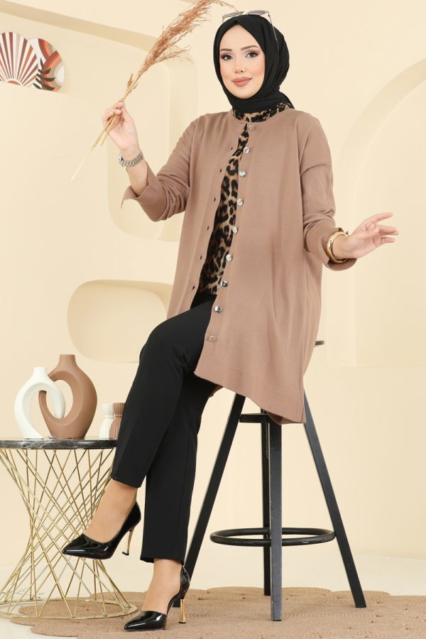 Modaselvim Cardigan/Vest Cardigan 2437UZ662 Latte